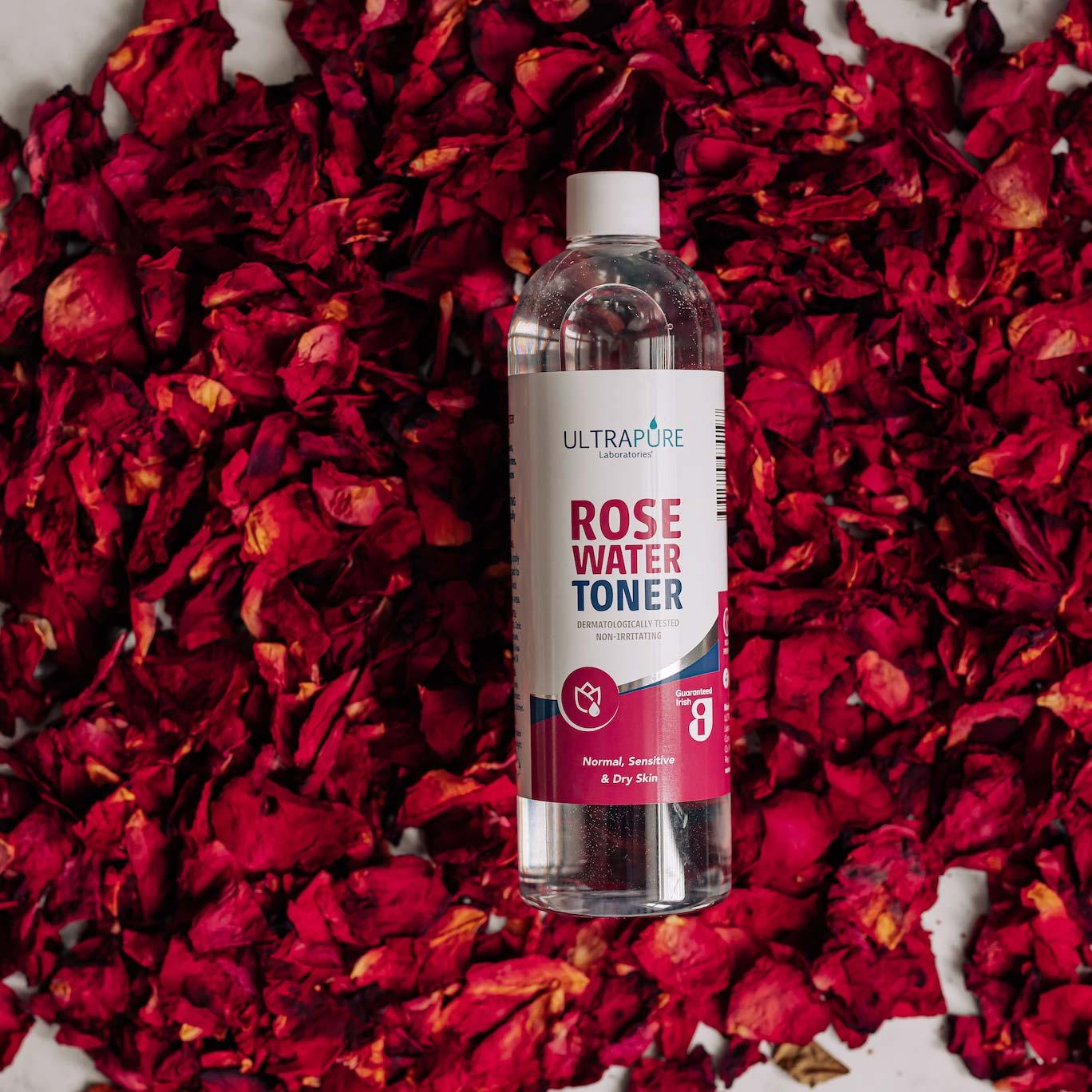 Rose Water Toner 500ml for Normal, Sensitive & Dry Skin - Dermatologically Tested, Non-Irritating