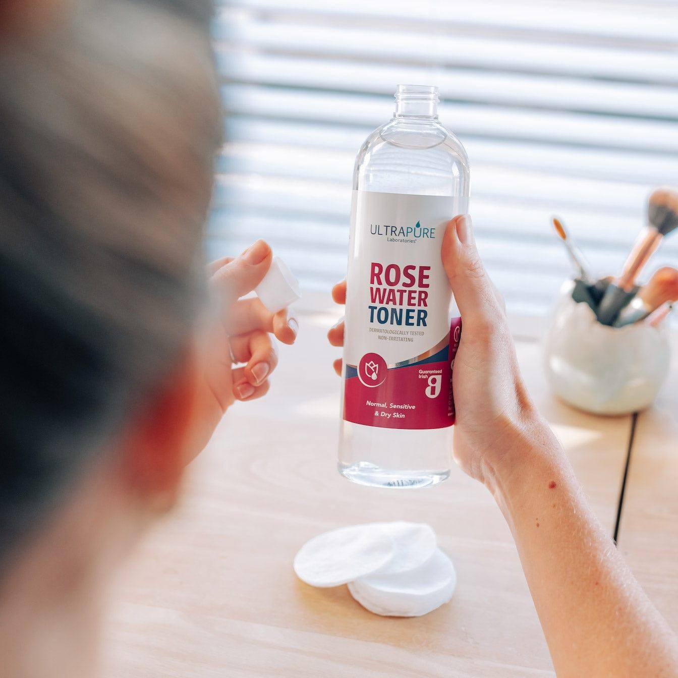 Rose Water Toner 500ml for Normal, Sensitive & Dry Skin - Dermatologically Tested, Non-Irritating