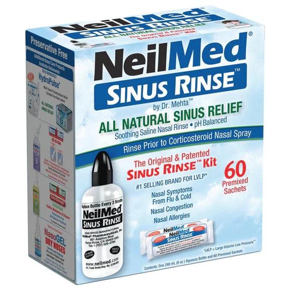 NeilMed Sinus Rinse Kit 60 Sachets All Natural Relief Soothing Moisturizing