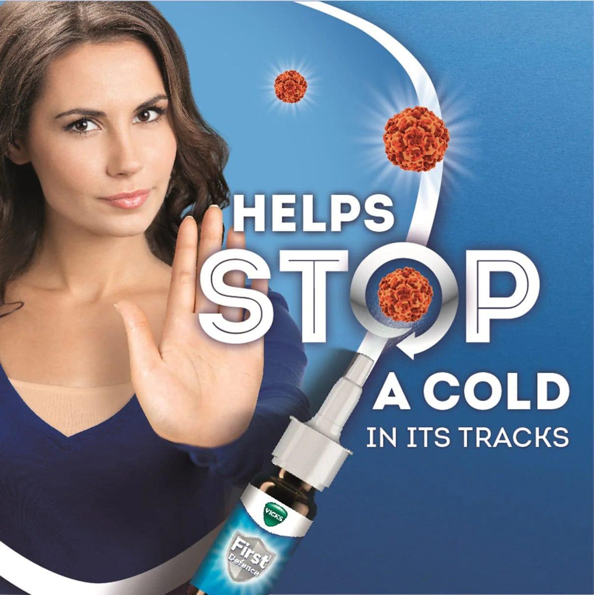 Vicks First Defence Nasal Spray 15ml - Helps Stop A Cold - Clinically Proven