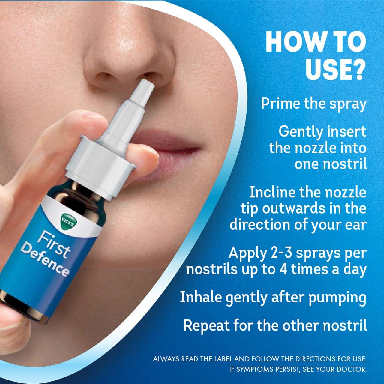 Vicks First Defence Nasal Spray 15ml - Helps Stop A Cold - Clinically Proven