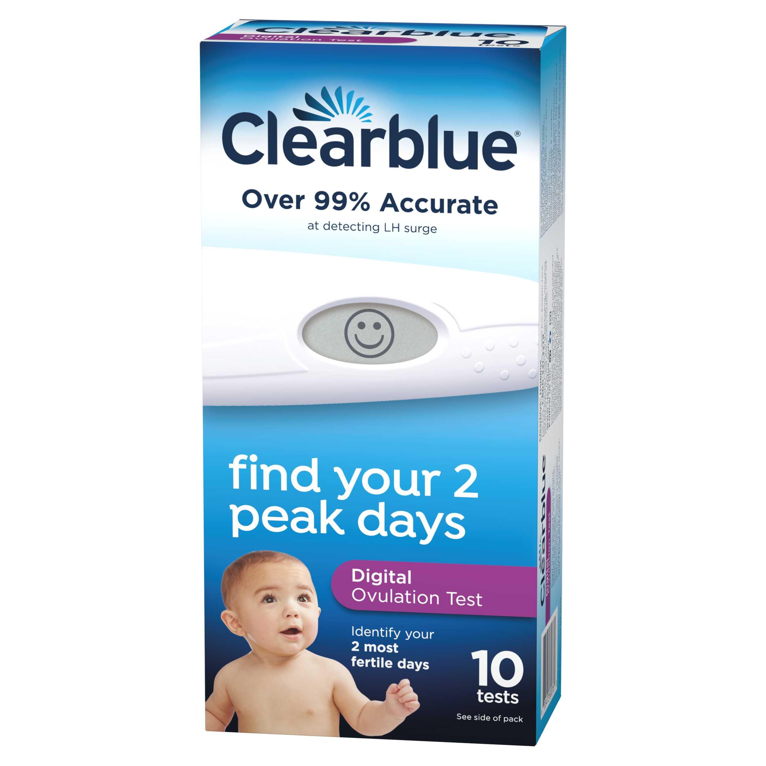 Clearblue Digital Ovulation Test - Over 99% Accurate - Identify 2 Most Fertile Days - 10 Tests