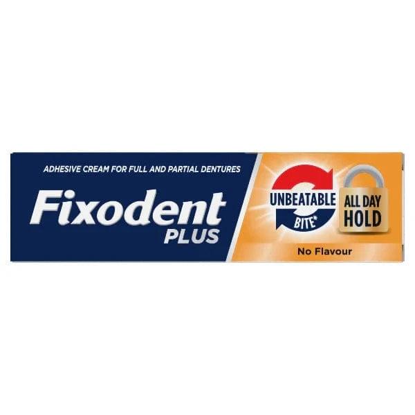 Fixodent Plus Food Barrier Denture Adhesive Cream 40g, Strong Hold, No Flavour