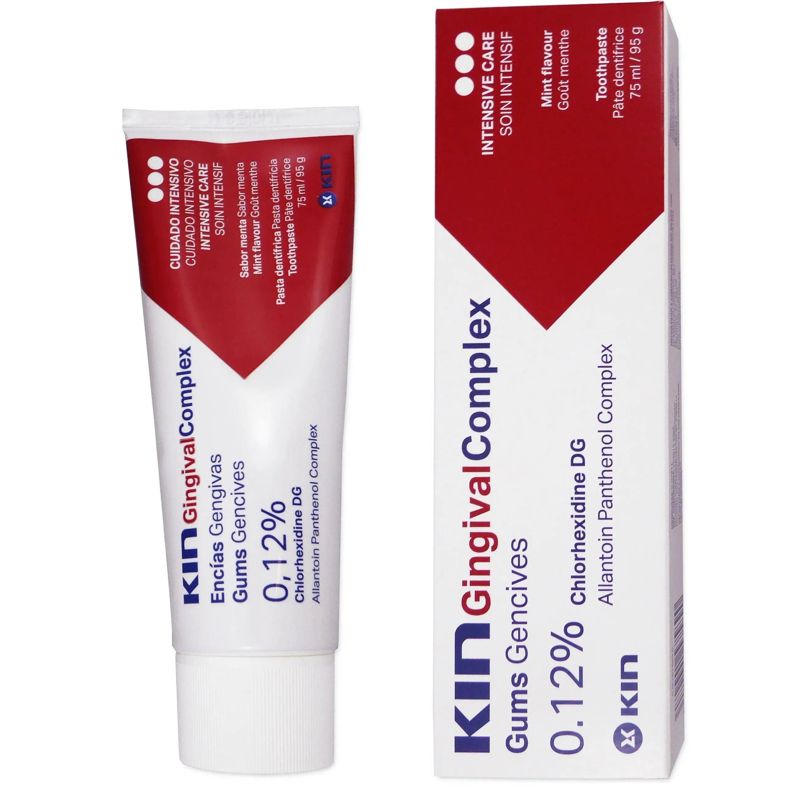 Kin Gingival Complex Toothpaste 75ml, 0.12% Chlorhexidine DG, Mint flavour, Intensive Care