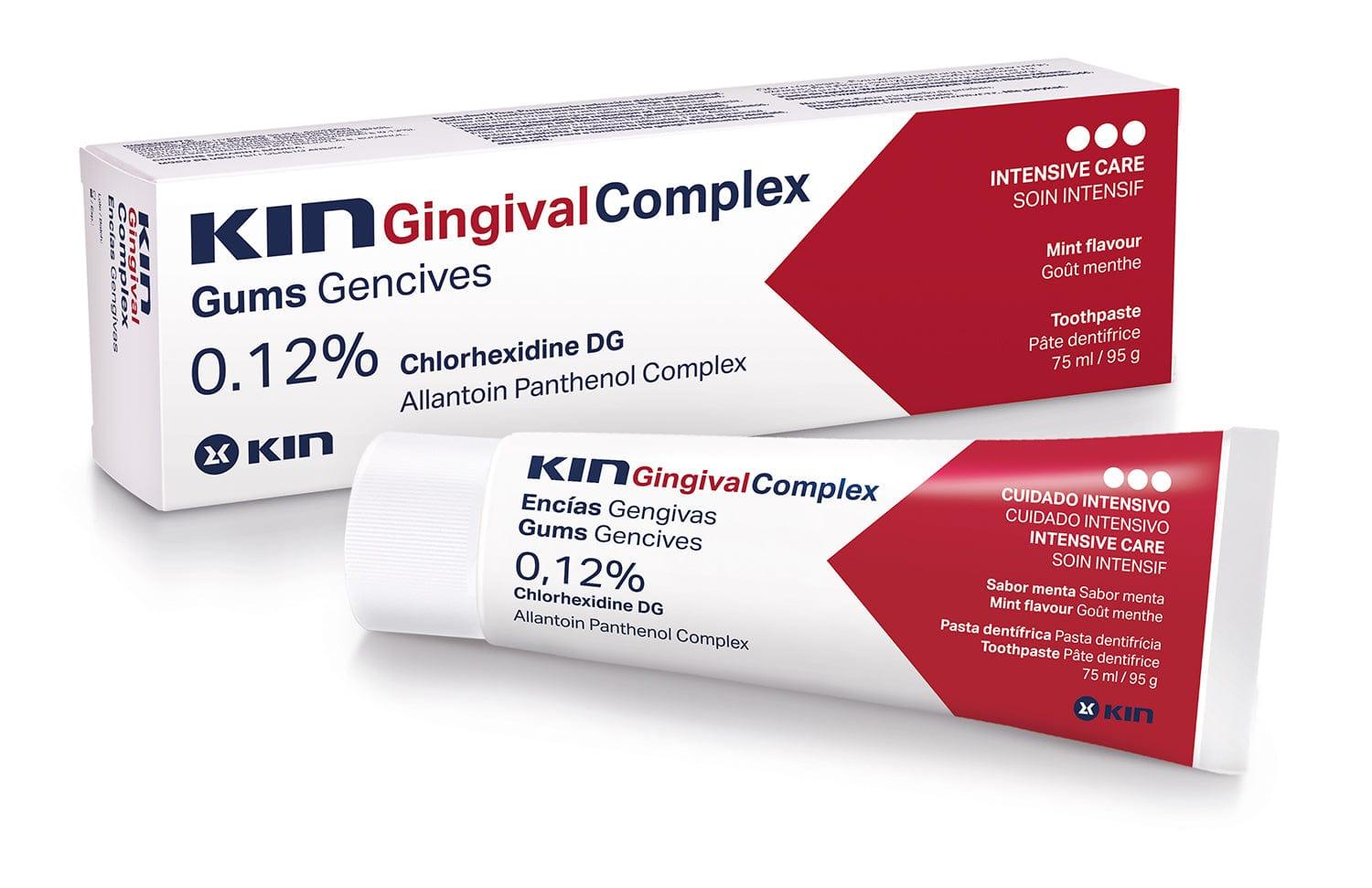 Kin Gingival Complex Toothpaste 75ml, 0.12% Chlorhexidine DG, Mint flavour, Intensive Care