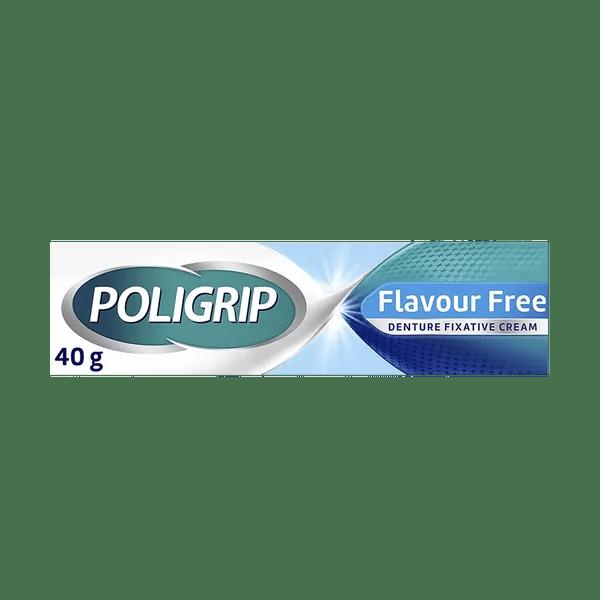 Poligrip Flavour Free Denture Fixative Cream 40g - Ooze Control Tip