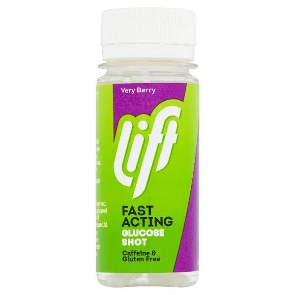 Lift Fast Acting Glucose Shot Very Berry 60ml Caffeine & Gluten Free
