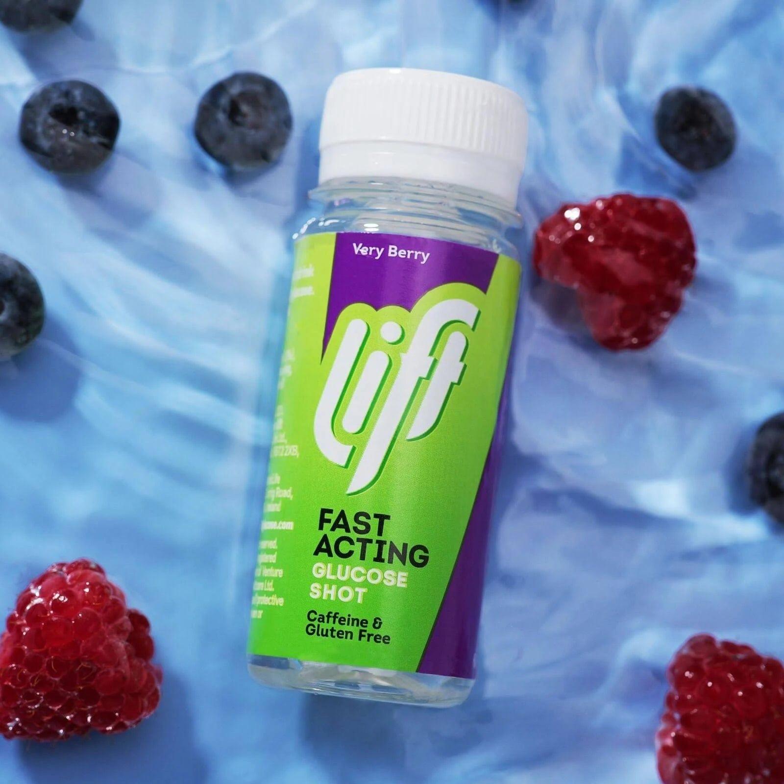 Lift Fast Acting Glucose Shot Very Berry 60ml Caffeine & Gluten Free