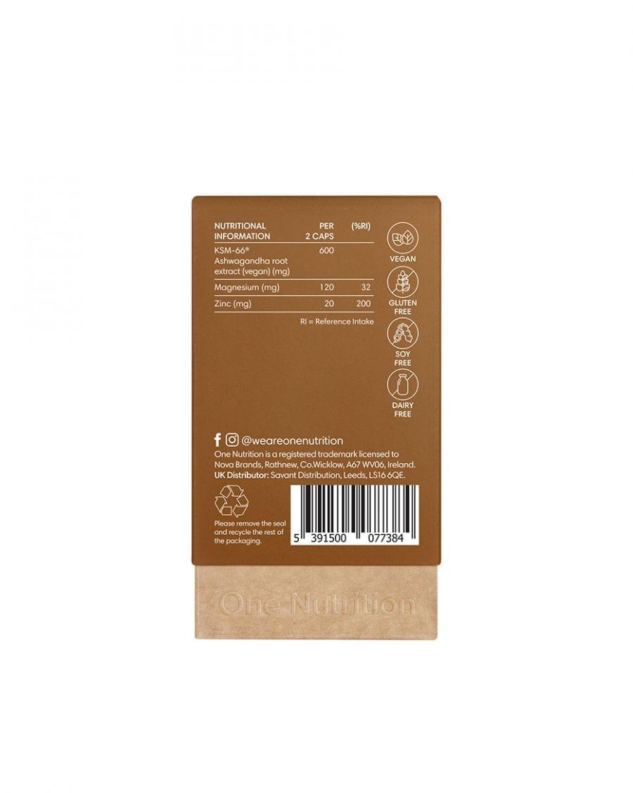 One Nutrition Ashwagandha 60 Capsules | KSM-66 Root Extract | Cognitive Function | Oxidative Stress Protection | Vegan