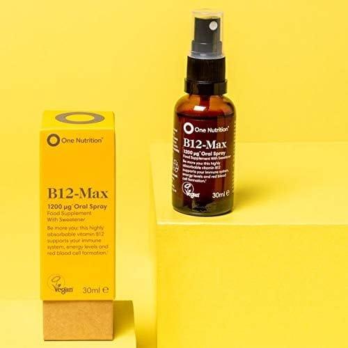One Nutrition B12-Max Oral Spray 30ml - Vegan Vitamin B12 Supplement - Supports Immune System, Energy Levels