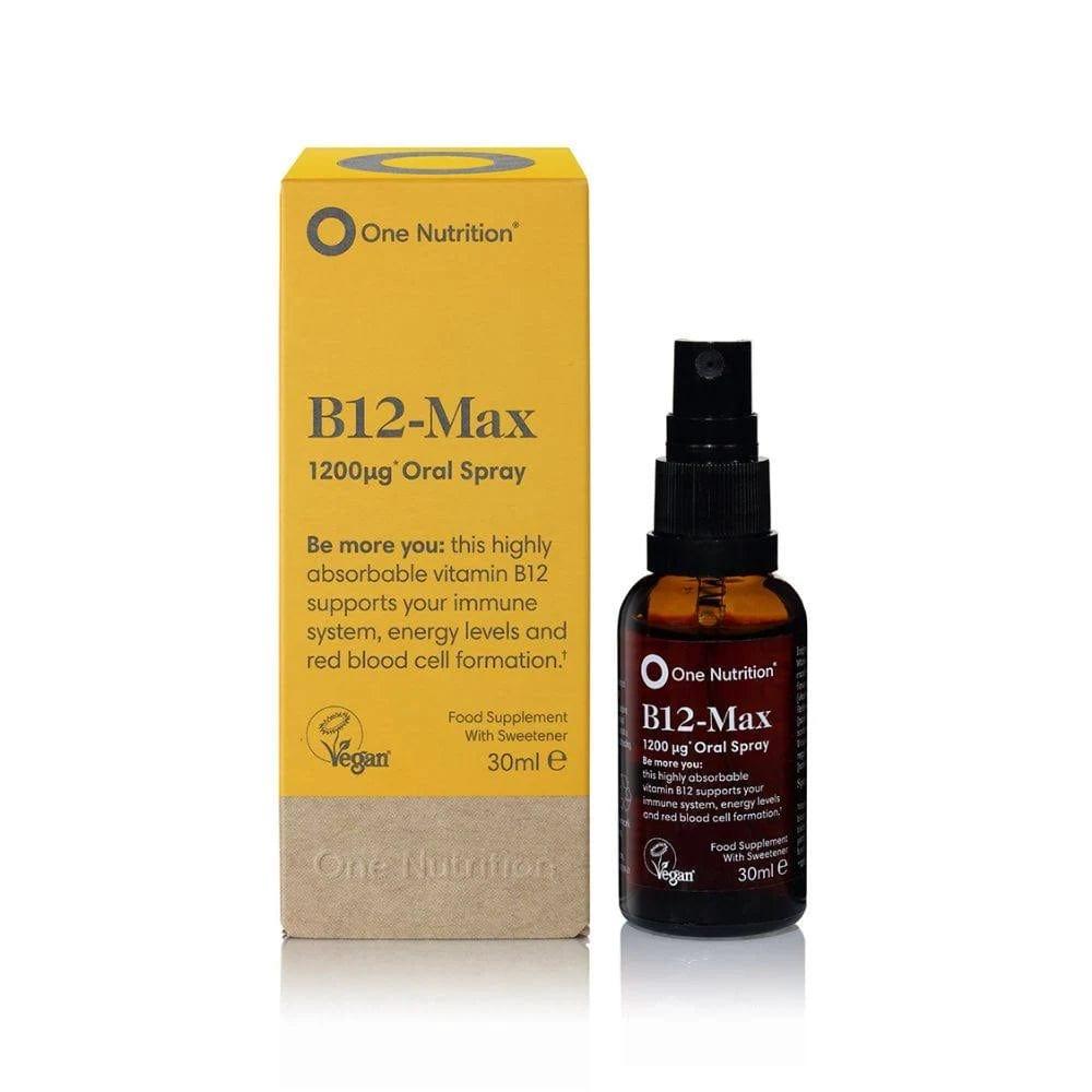 One Nutrition B12-Max Oral Spray 30ml - Vegan Vitamin B12 Supplement - Supports Immune System, Energy Levels