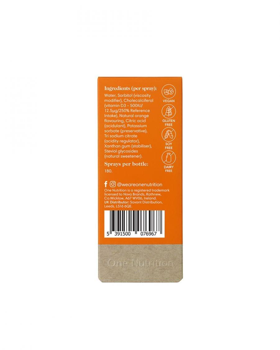 One Nutrition D3-Max Oral Spray 30ml - Immune Support, Bone Health, Vegan, Orange Flavor