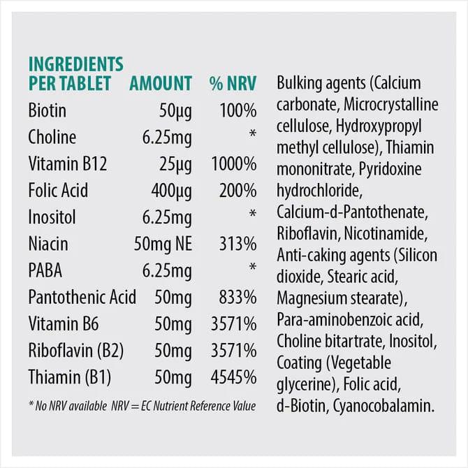 Sona B Complex Time Release 60 Tablets Boosts Energy Levels & Mental Performance
