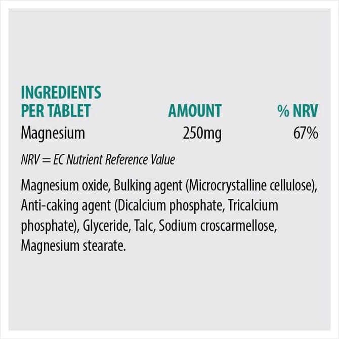 Sona Magnesium 250mg Tablets (60) - Supports Health & Vitality - Suitable for Vegetarians
