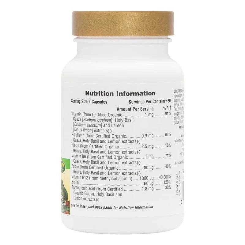 Nature's Plus Source of Life Garden Vitamin B12 60 Vegan Capsules - USDA Organic, Gluten-Free, Non-GMO Whole Food Supplement for Energy & Nervous System Support