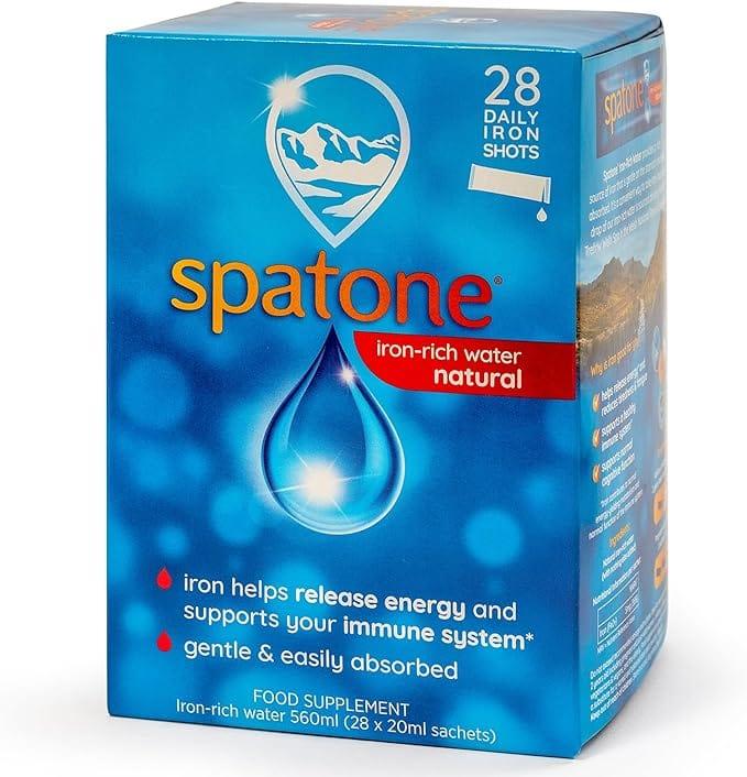 Spatone Natural Liquid Iron Supplement 28 Sachets, daily iron shots, iron helps release energy, gentle & easily absorbed