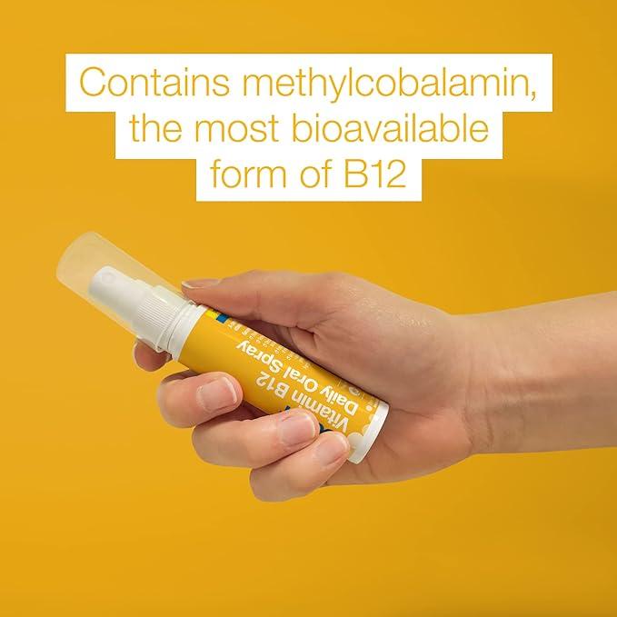 Better You B12 Boost Oral Spray 25ml - Energy Boost, 1,200µg Vitamin B12, Daily oral spray, Pill free, 48 doses