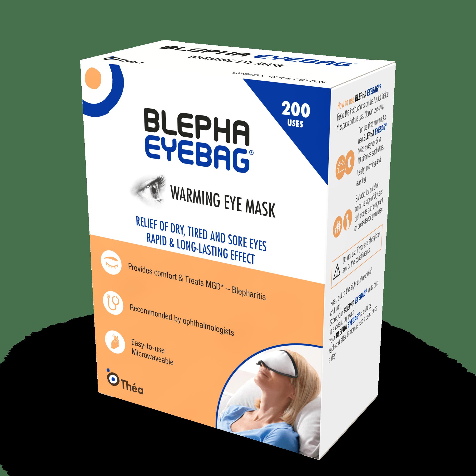 Blepha EyeBag Warming Eye Mask for Rapid & Long-lasting relief of Dry, Tired & Sore Eyes, Easy-to-use, Microwaveable