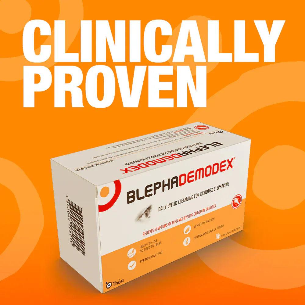 Blephademodex Eyelid Wipes 30 - Daily Cleansing, Relieves Symptoms, Gentle on Skin, Ready-to-Use, Preservative-Free, Ophthalmic Tested