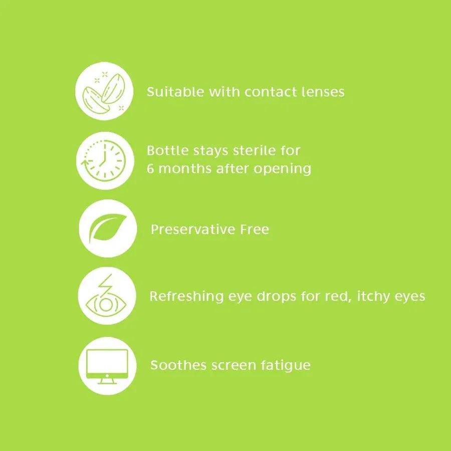 HYLO Fresh Eye Drops 7.5ml - Preservative Free, Soothing, Contact Lens Compatible