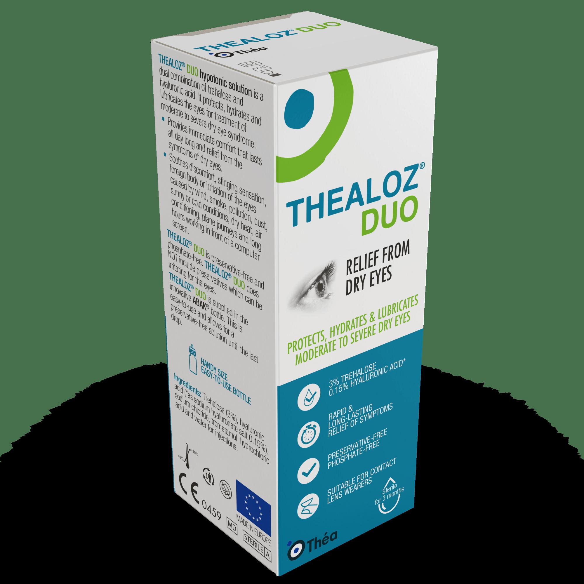 Thealoz Duo Eye Drops 10 ml Trehalose 3% Sodium Hyaluronate 0.15% Preservative Free