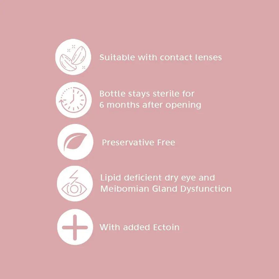 HYLO Dual Eye Drops 7.5ml Preservative Free Contact Lens Compatible