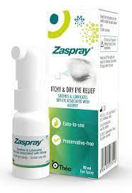 Zaspray Itchy & Dry Eye Relief Spray 10ml - Easy-to-use, Preservative-free for Dry-Eye