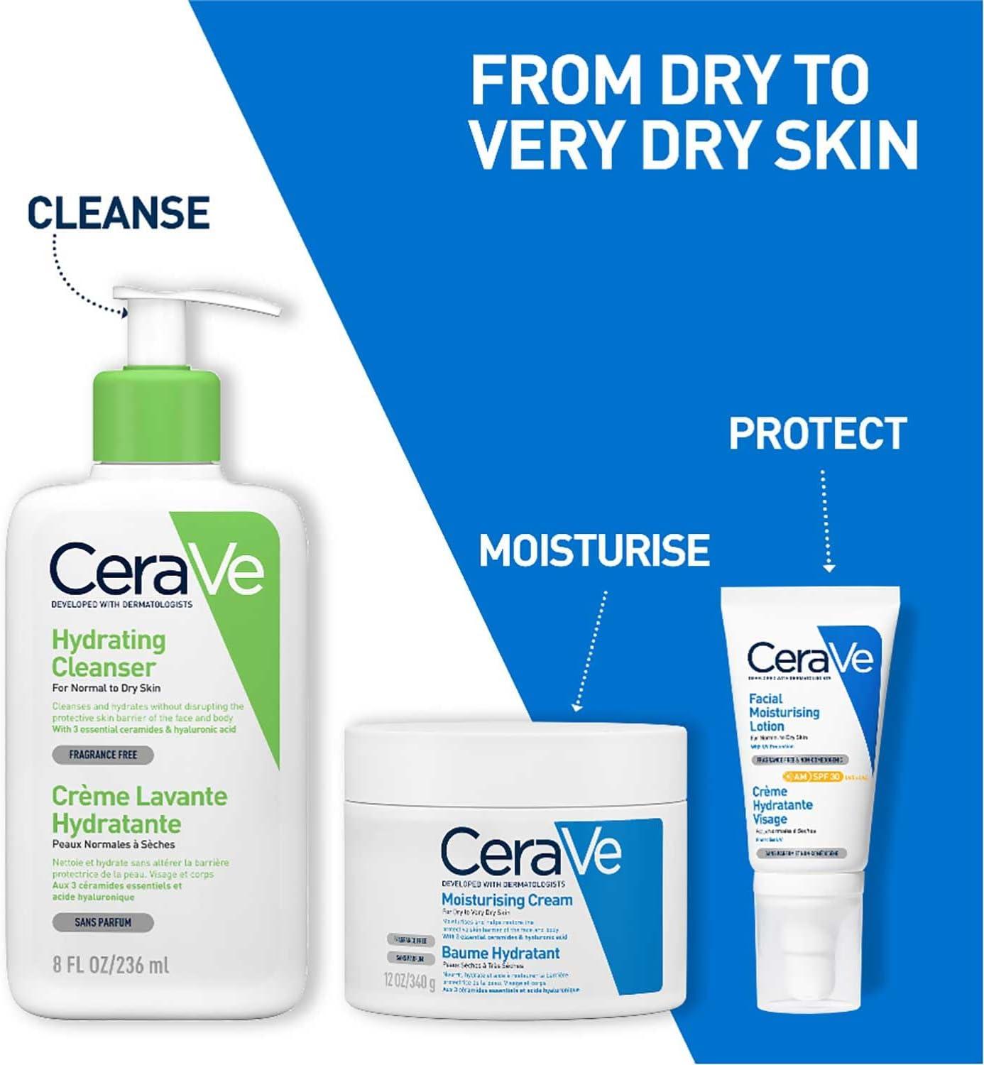 CeraVe Moisturising Cream 177ml for Dry to Very Dry Skin - Fragrance Free