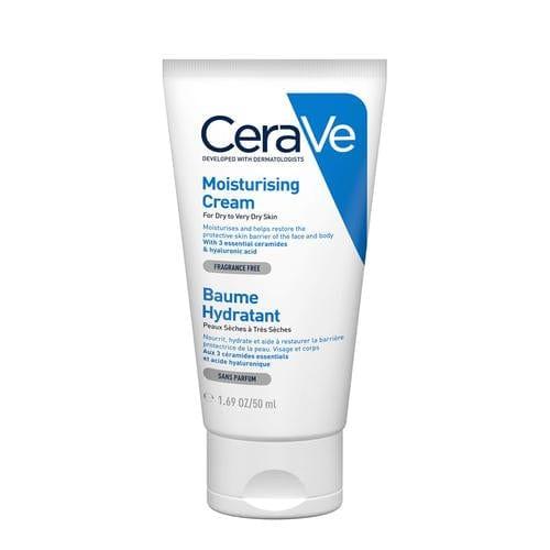 CeraVe Moisturising Cream for Dry Skin, Size 50ml, Fragrance Free, Ceramides & Hyaluronic Acid