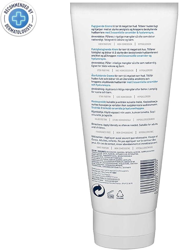 CeraVe Moisturising Cream for Dry Skin, Size 50ml, Fragrance Free, Ceramides & Hyaluronic Acid