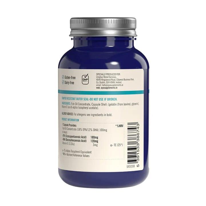 AYA Omega 3 Fish Oil 1000mg - 60 Capsules - Heart Health, EPA & DHA for cardiac support