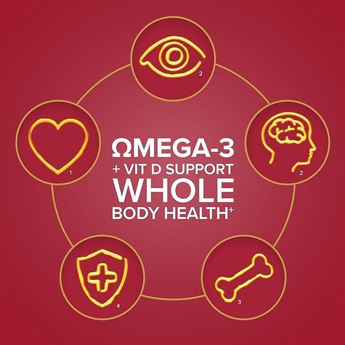 Seven Seas Omega-3 Max Strength Capsules 30 Pack - Fish Oil & Vitamin D for Heart, Brain, Eyes & Blood Pressure