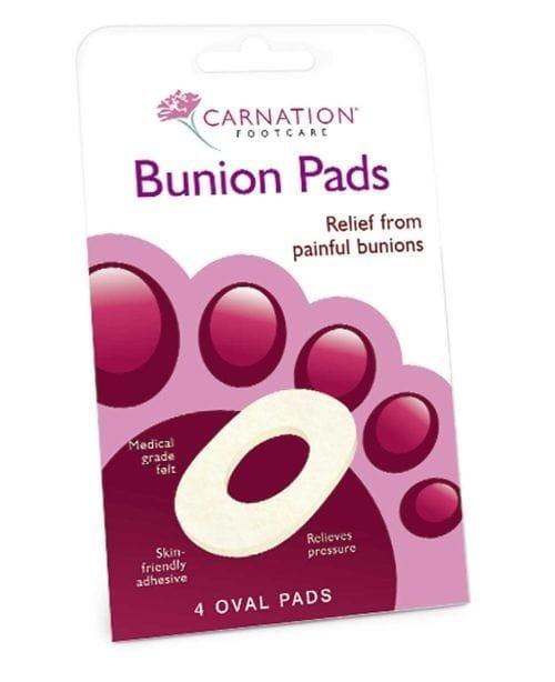Carnation Bunion Pads 4 Pack - Relief from Painful Bunions - Felt, Skin-friendly adhesive, Medical grade felt, Relieves pressure