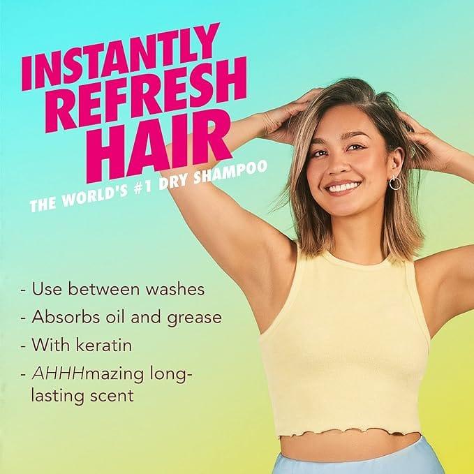 Batiste Dry Shampoo Blush - Instant Hair Refresh, Floral & Flirty Scent, 200ml, Removes Oil, Adds Volume