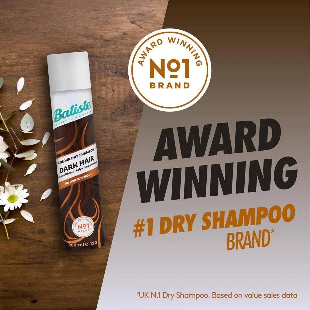 Batiste Dry Shampoo Dark Hair 200ml - No White Residue