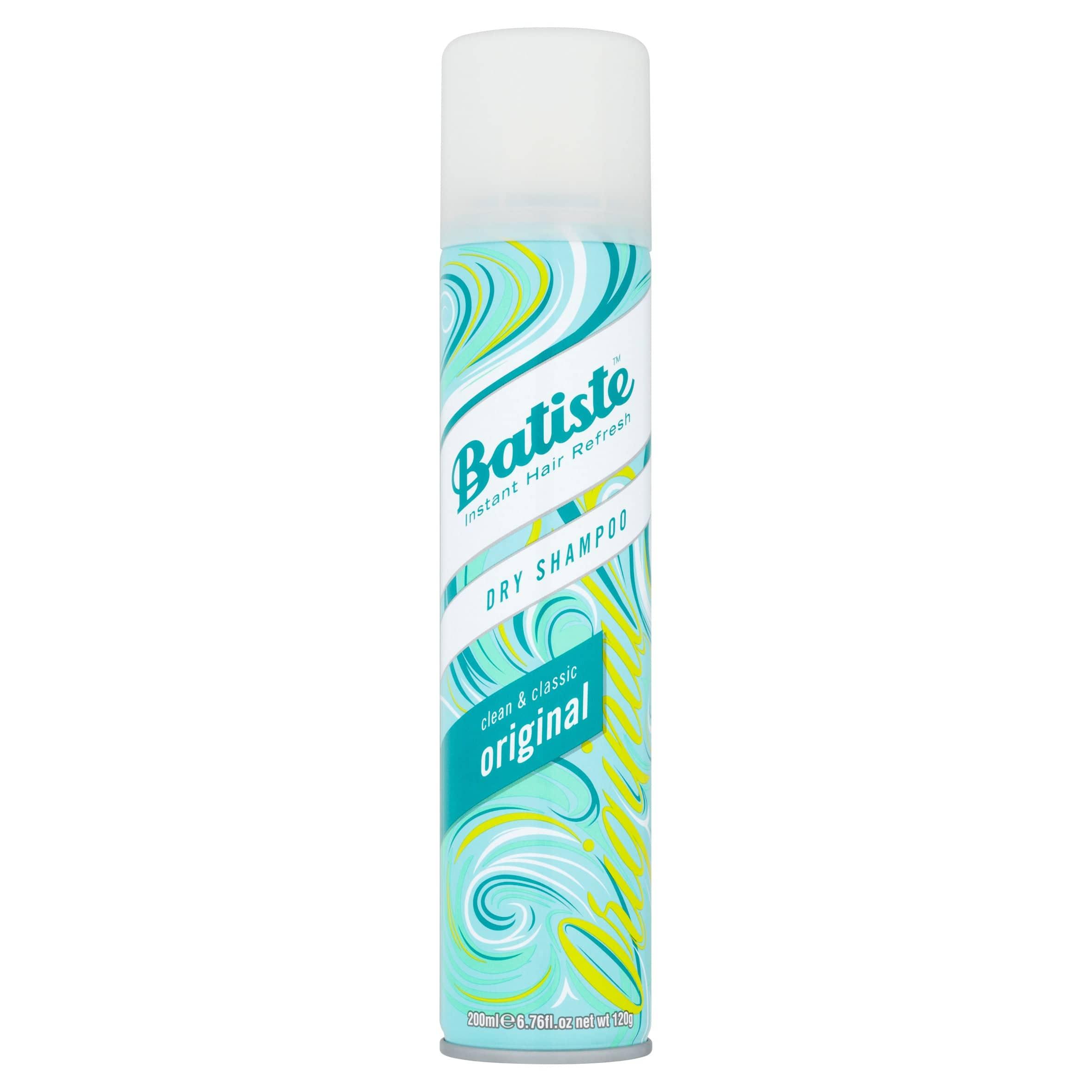 Batiste Dry Shampoo Original 200ml - Instant hair refresh, For all hair types, clean & classic