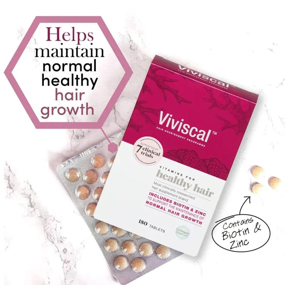 Viviscal Hair Supplement Vitamins for Healthy Hair, Includes Biotin & Zinc, 60 Tablets, Collagen Complex