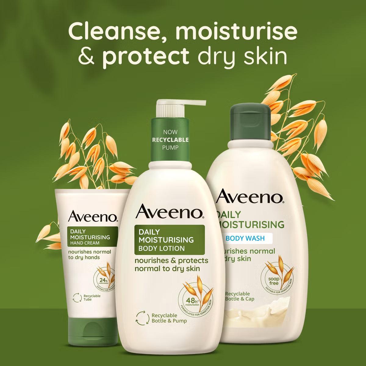 Aveeno Daily Moisturising Hand Cream, Nourishes Normal to Dry Hands, Unscented, Suitable for Sensitive Skin, Size 75ml