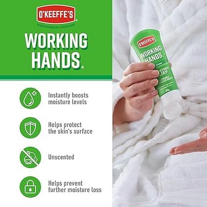 O'Keeffe's Working Hands Hand Cream - Guaranteed Relief for Dry, Cracked Hands - 80ml