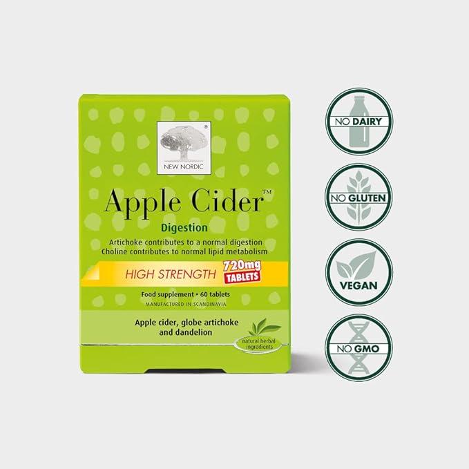 New Nordic Apple Cider 720mg High Strength Tablets - Supports Digestion