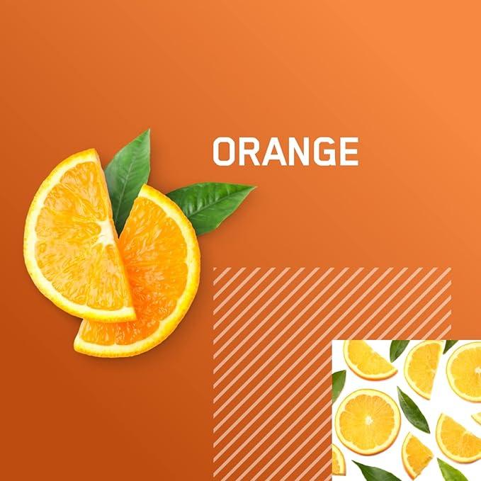 Optimum Nutrition Amino Energy Orange Cooler - Energy, Focus & Recovery - 270g - Amino Acids & Caffeine - 30 Servings - Image Features: Energy, Focus, Zero Sugars, Orange Cooler, 30 Servings