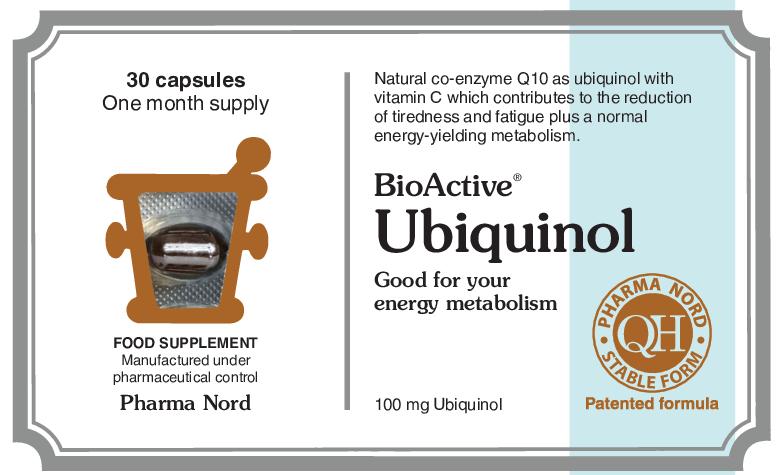 BioActive Ubiquinol 30 Capsules, 100 mg, Supports Energy Metabolism, Pharma Nord