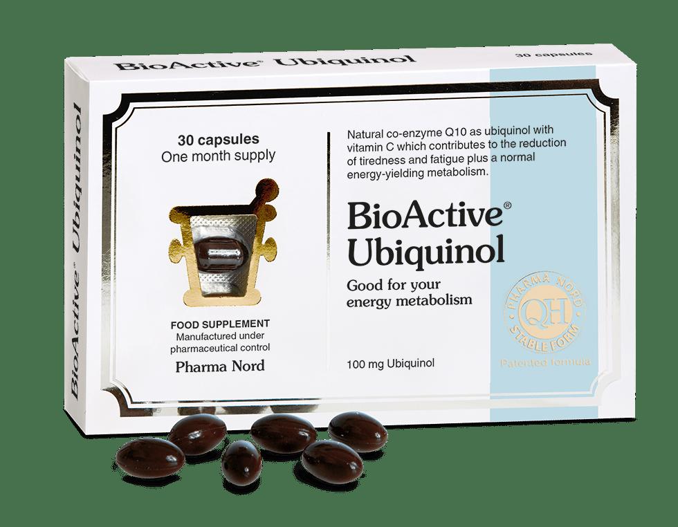 BioActive Ubiquinol 30 Capsules, 100 mg, Supports Energy Metabolism, Pharma Nord