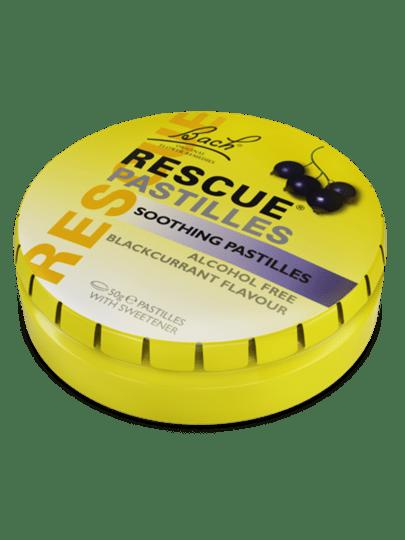 Rescue Remedy Blackcurrant Pastilles, Size 50g, Soothing, Alcohol Free, With Sweetener