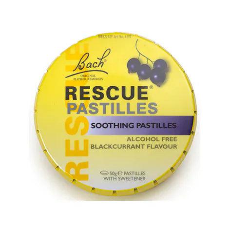 Rescue Remedy Blackcurrant Pastilles, Size 50g, Soothing, Alcohol Free, With Sweetener