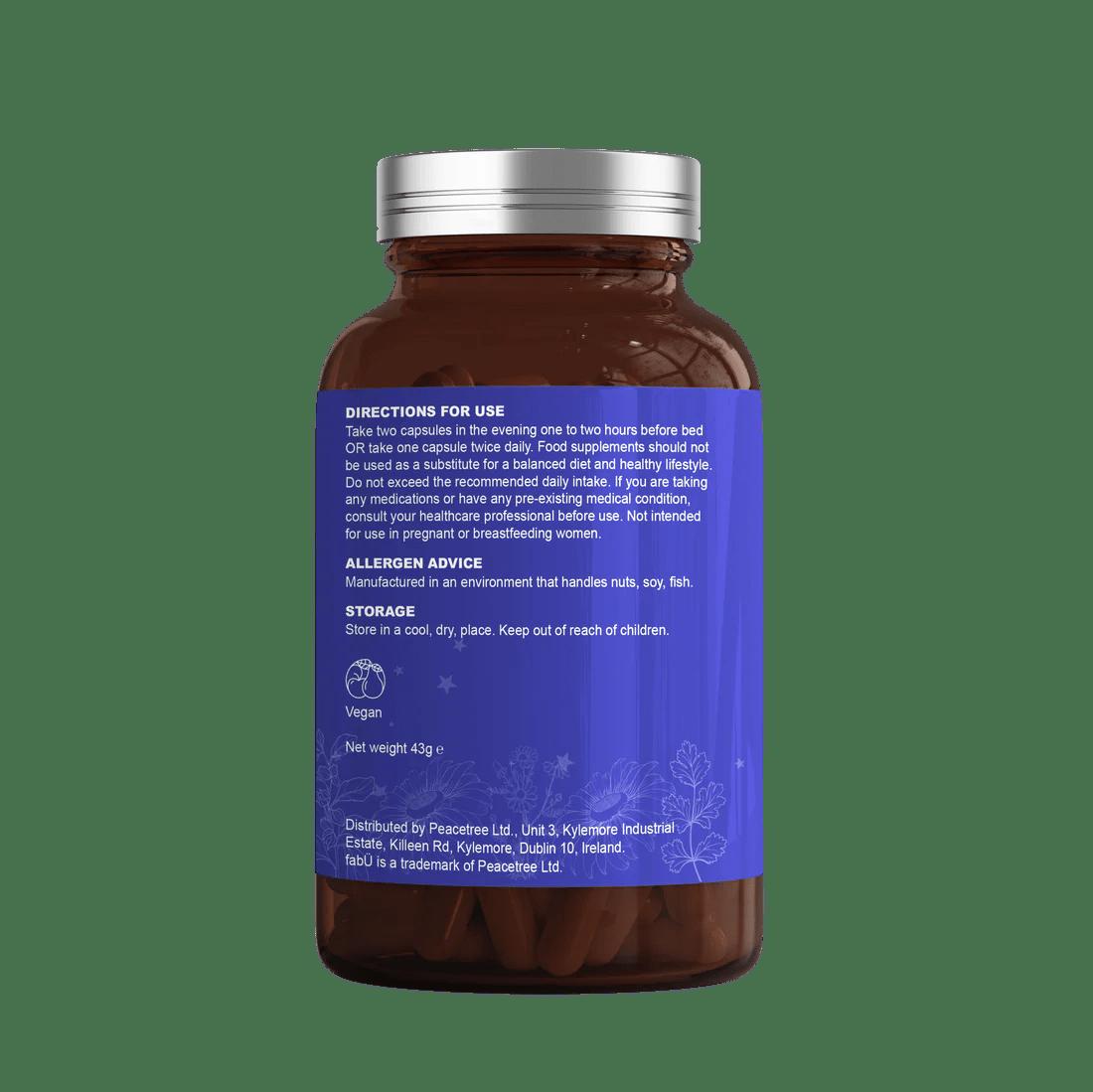 FabU R&R Relax 60 Capsules Supplement with Ashwagandha and Botanical Extracts
