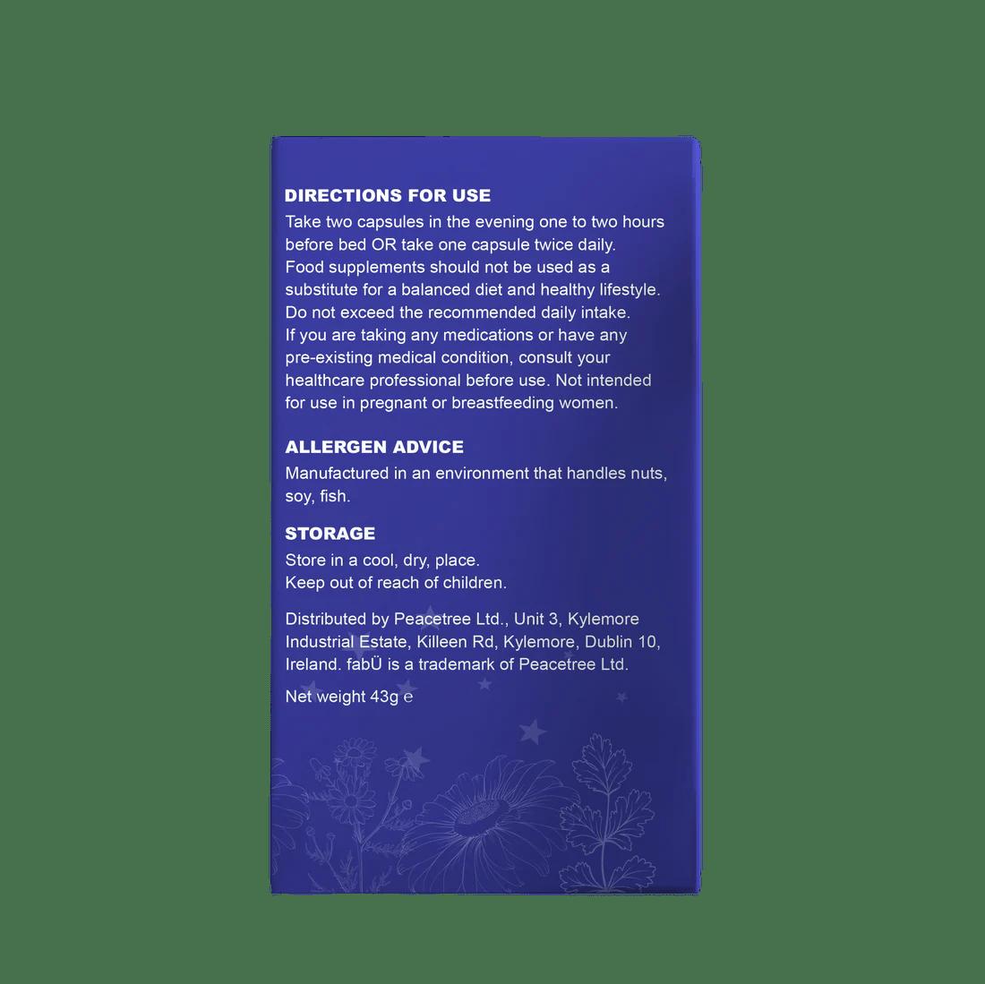 FabU R&R Relax 60 Capsules Supplement with Ashwagandha and Botanical Extracts
