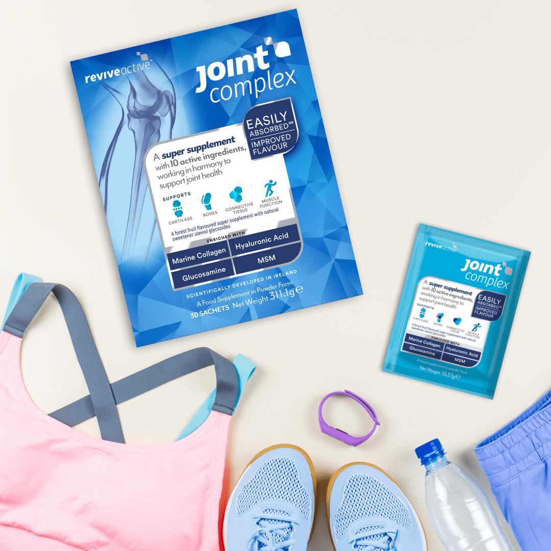 Revive Active Joint Complex 30 Pack Marine Collagen, Hyaluronic Acid, Glucosamine, MSM Supports Cartilage, Bones, Connective Tissue, Muscle Function