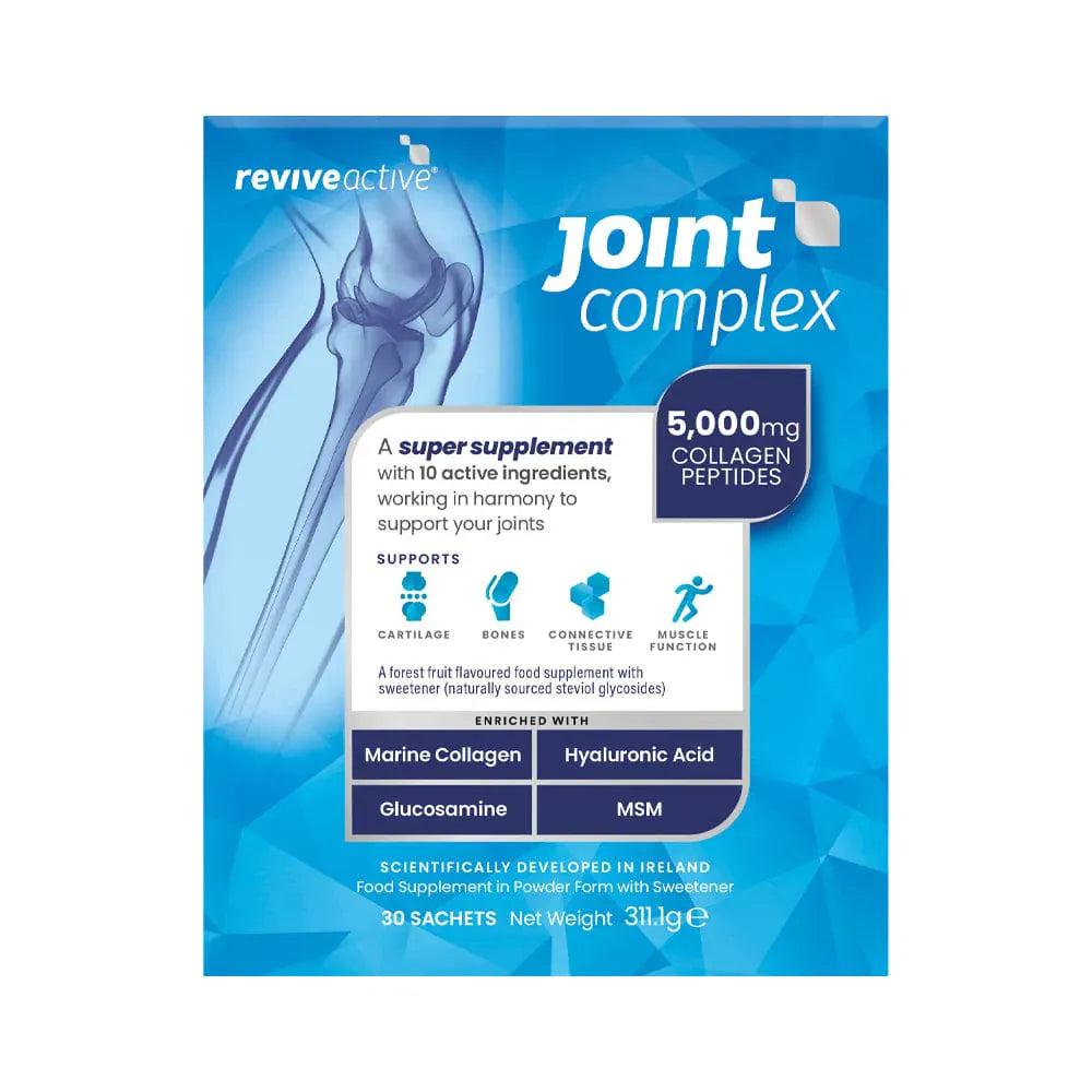 Revive Active Joint Complex 30 Pack Marine Collagen, Hyaluronic Acid, Glucosamine, MSM Supports Cartilage, Bones, Connective Tissue, Muscle Function