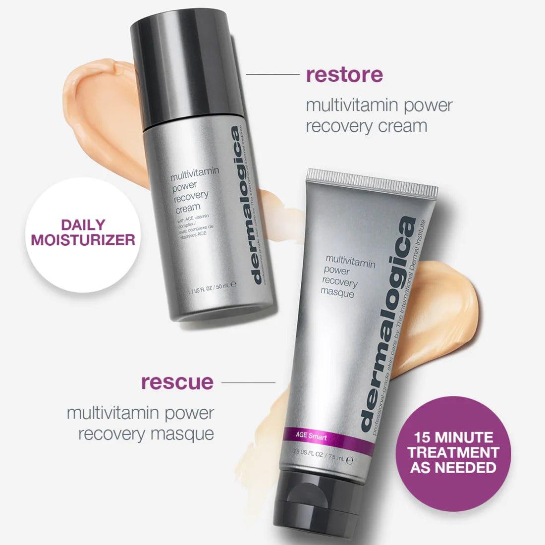 Dermalogica Stressed Skin Recovery System for Stressed Skin with Multivitamins - Hydrates, De-stresses, Fights Environmental Stressors, Boosts Skin Resilience - Skin Care